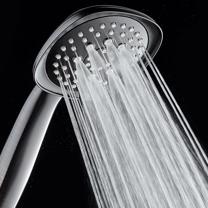 AquaDance, Oil-Rubbed Bronze Luxury Square 6-setting High-Pressure Hand Extra-Long 72" Stainless Steel Hose, Bracket, Solid Brass Fittings, Finish. Premium Handheld Shower Head from Top American