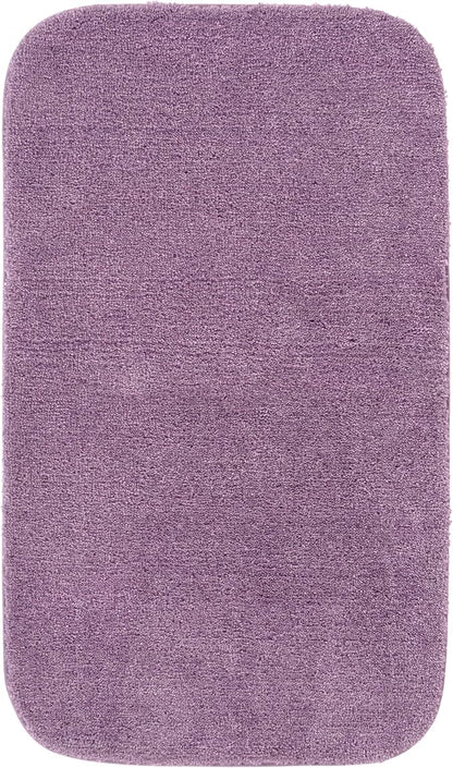 Garland Rug Traditional Nylon Washable Purple 24" X 40" Bath Rug - Soft, Absorbent, And Stylish for Your Bathroom