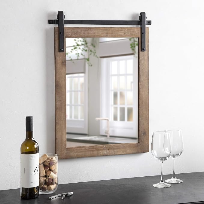 Kate and Laurel Cates Farmhouse Wall Mirror