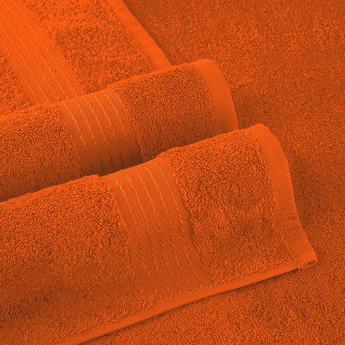 Elegant Comfort Premium Super Soft Highly Absorbent 1 Piece Oversized Bath Sheet - 40" x 80" inch, Luxurious Hotel Spa Quality 100% Turkish Cotton Extra Large Bath Towels for Adults, Orange