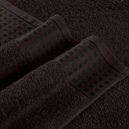 GLAMBURG 100% Cotton Ultra Soft 6 Pack Towel Set, Contains 2 Bath Towels 28x55 Inches, 2 Hand Towels 16x24 Inch & 2 WashCoths 12x12 Inches, Compact Absorbent Lightweight & Quickdry - Chocolate Brown