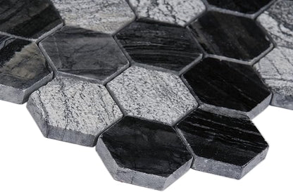 MSI Henley Hexagon Natural Marble Tile for Kitchen Backsplash, Wall Tile for Bathroom, Accent Wall Tile, and Shower Wall Tile, 11.81 in.