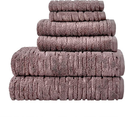 SKL Home CloudSoft Washcloth Set, 4-Piece, 100% Cotton Luxury, Soft Plum | Premium spa-level quality. 520 GSM weight. Ultra plush & absorbent.