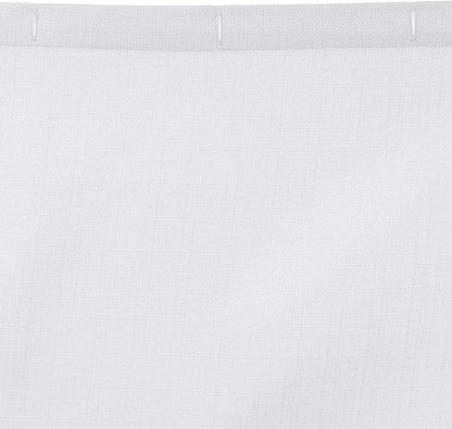 Amazon Basics Linen Style Bathroom Shower Curtain, 72" x 72", Bright White, 11.42" L x 9.45" W