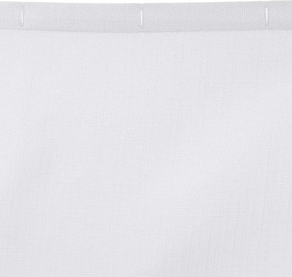 Amazon Basics Linen Style Bathroom Shower Curtain, 100% Polyester, 72" x 72", Bright White (Pack of 8)