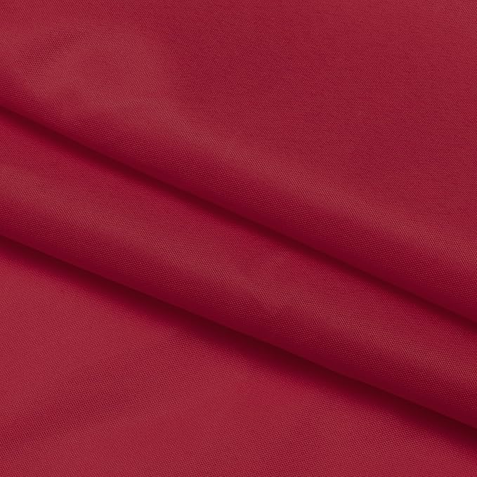 N&Y HOME Fabric Shower Curtain or Liner with Magnets, Red | Hotel Quality, Washable, Water Repellent, Cloth Shower Curtain with Grommets for Bathroom, Standard Size