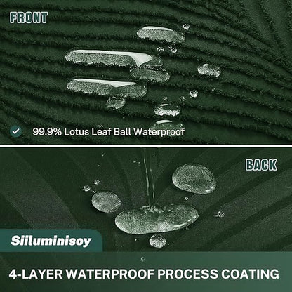 90inch Dark Green Boho Shower Curtain Long Green Shower Curtain for Bathroom Fabric Tufted Chervon Textured Shower Curtains Elegant Cloth Shower Curtains Cute, 72" x90"