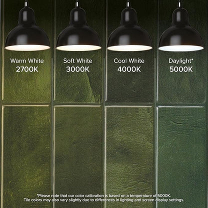 Smart Tiles Peel and Stick backsplash, Stacked Forest Green, 11.43"x9" | Pack of 5 (3.5 sq ft), Glossy, Heat/Moisture Resistant, Low VOC, Kitchen/Bathroom, Renter Friendly, Made in Canada