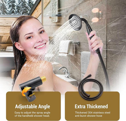 DASAN Rain Shower System Complete Antique Shower Faucet Sets, Bronze Shower Fixtures Combo with Pressure Balance Valve, 9’’ Rainfall Overhead Shower & Handheld, Color Oil Rubbed Bronze AT209W-ORB