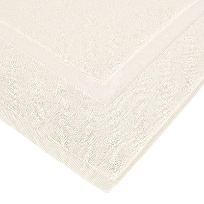Amazon Basics Banded Bathroom Bath Rug Mat, Machine Washable, Super Absorbent, 100% Cotton, 20" W x 31" L, Cream