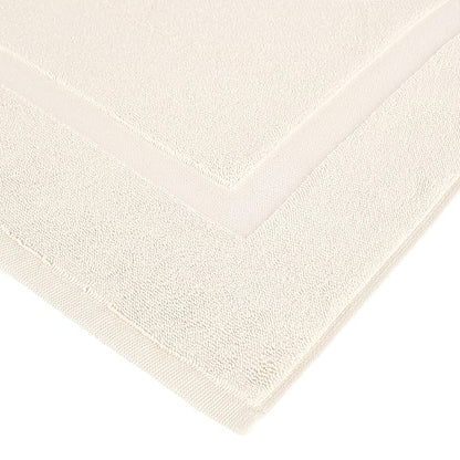 Amazon Basics Banded Bathroom Bath Rug Mat, Machine Washable, Super Absorbent, 100% Cotton, 20" W x 31" L, Cream (Pack of 2)