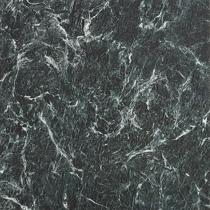 Majestic Self Adhesive 18-Inch Square Vinyl Floor Tiles, 10 Tiles - 18" x 18", Verde Green Marble Pattern - Peel & Stick, DIY Flooring for Kitchen, Dining Room & Bathrooms by Achim Home Decor