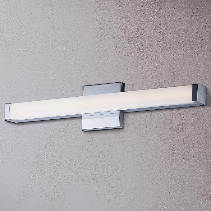 Maxim Lighting Spec Bath Vanity Light | Polished Chrome Aluminum Finish | Contemporary Indoor Light Fixture | Ideal for Bathrooms & Powder Rooms | Dimmable | Home Decor Light Fixture | 52002PC