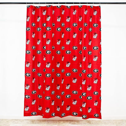 Everything Comfy Georgia Bulldogs Bright and Colorful Shower Curtain Cover 70" x 72"