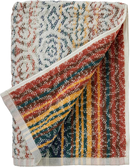 SKL Home Rhapsody Towel Set-4pc, Premium 100% Cotton, Spice | 2 Bath towels, 2 hand towels. 550 GSM weight. Spa-level quality. Soft & absorbent, reversible jacquard for 2-looks-in-1.