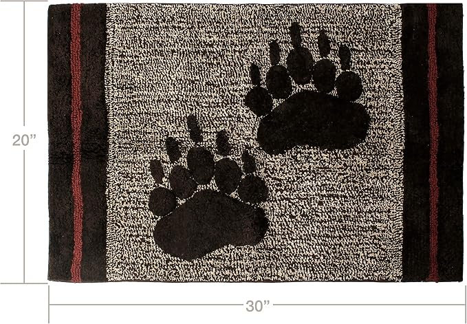 SKL Home Yellowstone Sundance Rug, Brown | 100% Cotton with anti-slip Latex backing. Great for the bathroom, kitchen & lodge/cabin décor. Machine washable.