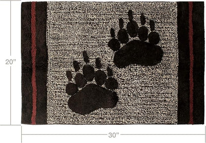 SKL Home Yellowstone Sundance Rug, Brown | 100% Cotton with anti-slip Latex backing. Great for the bathroom, kitchen & lodge/cabin décor. Machine washable.
