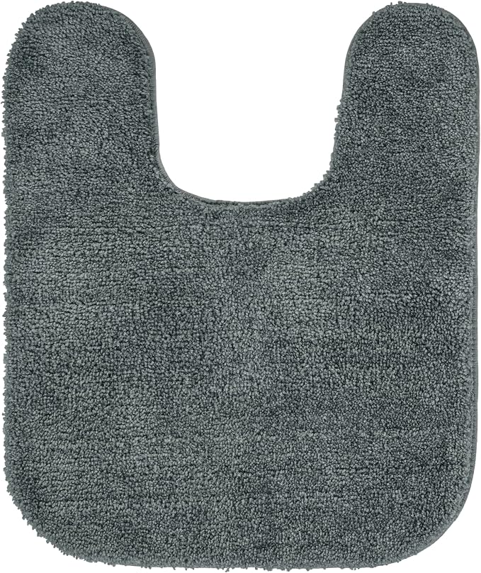 Garland Rug Traditional Bath Rug Set, 4-Piece, Dark Gray