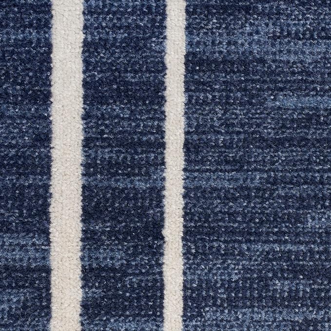 Nourison Home Nourison Essentials Navy/Ivory 6' x 9' Area Rug - Easy Clean, Non Shedding, Bed Room, Living Room, Dining Room, Kitchen (6' x 9')