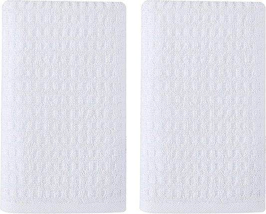 Tommy Bahama- Hand Towel Set, Highly Absorbent Cotton Bathroom Decor, Low Linting & Fade Resistant (Northern Pacific White, 2 Piece)