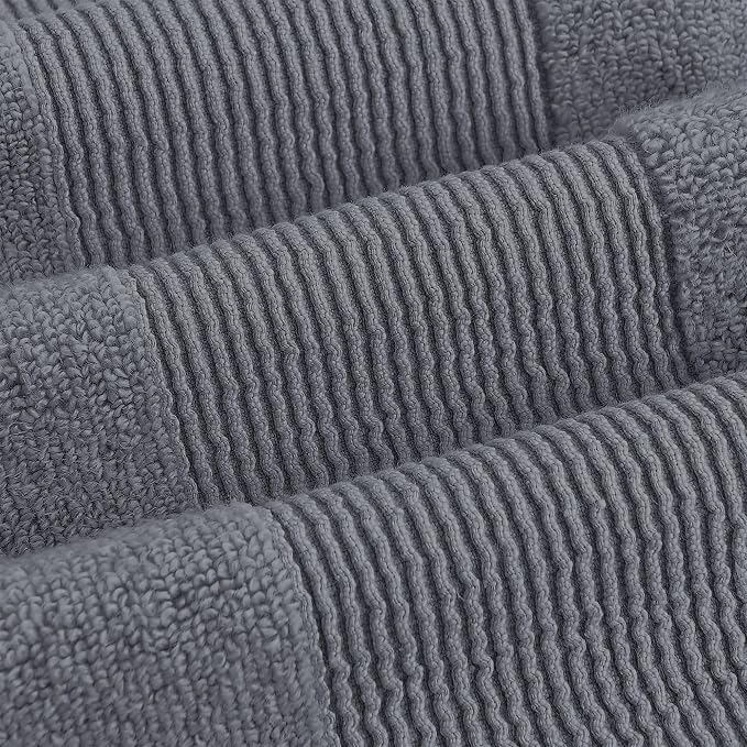 Modern Threads - Air Cloud 2-Pack 100% Zero-Twist Cotton Bath Sheet Set - Super Absorbent & Quick Dry - 500 GSM - Soft & Plush, Charcoal