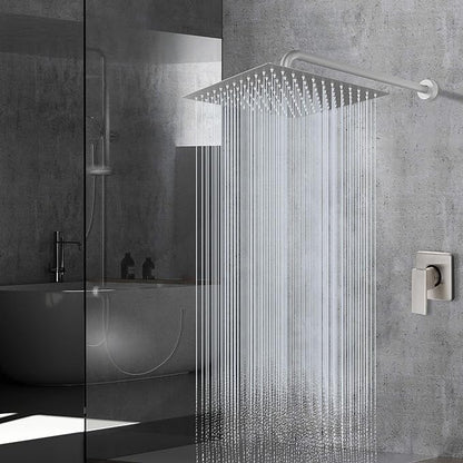 Voolan Rain Shower head, High Pressure Shower Head Made of 304 Stainless Steel, Relaxed Shower Experience Even at Low Water Flow and Pressure (10" Brushed Nickel)