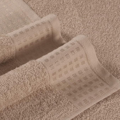 GLAMBURG 100% Cotton 2 Pack Oversized Bath Towel Set 28x55 Inches, Ultra Soft Highly Absorbant Compact Quickdry & Lightweight Large Bath Towels, Ideal for Gym Travel Camp Pool - Tan