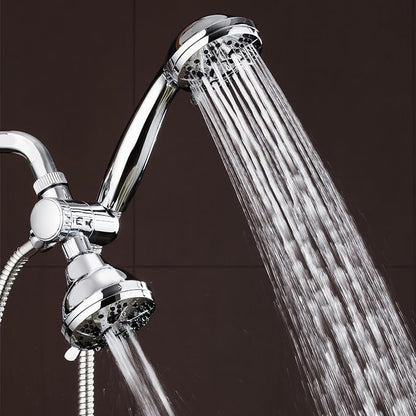 AquaDance Total Chrome High Pressure 3-way 48-setting Rain – Handheld Shower Head Combo – Angle Adjustable, Anti-Clog Jets, Tool-Free Installation - USA Standard Certified – Top U.S. Brand | Enjoy Two 6-Setting Rain & Hand Showerheads Separately or Tog...