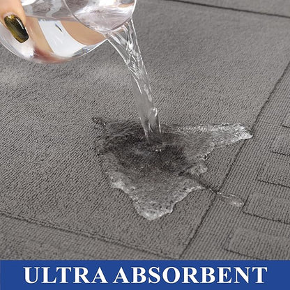 Superior 100% Cotton Bathmat Set, Bath Mat, Bathroom Decor, Shower, Bathtub Essentials, Home Accessories, Washable Rug, Absorbent, Quick Dry, Leo Collection, Set of 2, 22" x 35", Graphite