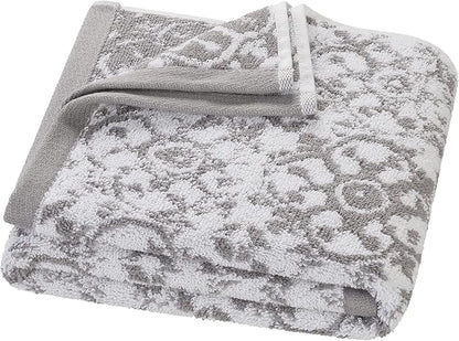 Jessica Simpson – Bath Towel 4 Piece Set, Aziza, Premium Bathroom Décor, Includes 2 Hand Towels and 2 Shower Towels, 100% Cotton & Machine Washable, Skyrocket Grey