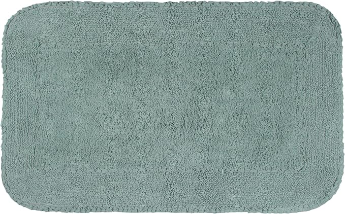 Home Weavers Radiant Collection 100% Cotton Bathroom Rugs Set, Machine Washable Rug, Extra Soft and Absorbent Bath Rug, Kitchen Mat, Bath Mat Set, Bath Floor Mat Non Slip, 24"x40" Rectangle, Blue