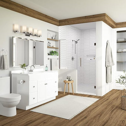 Design House Wyndham 48 Inch Bathroom Vanity, Ready to Assemble, Solid Wood, White, 597278