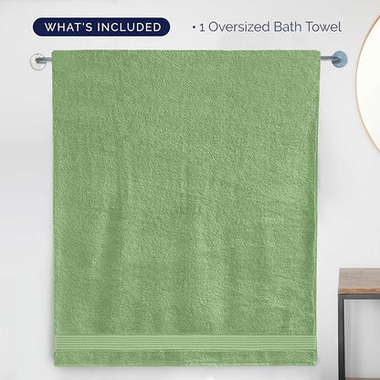 Elegant Comfort Premium Super Soft Highly Absorbent 1 Piece Oversized Bath Sheets - 40" x 80" inch, Luxurious Hotel Spa Quality 100% Turkish Cotton Extra Large Bath Towels for Adults, Sage