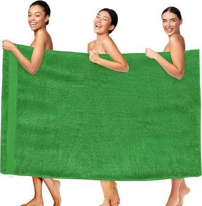 Elegant Comfort Premium Super Soft Highly Absorbent 1 Piece Oversized Bath Sheet - 40" x 80" inch, Luxurious Hotel Spa Quality 100% Turkish Cotton Extra Large Bath Towels for Adults, Emerald Green