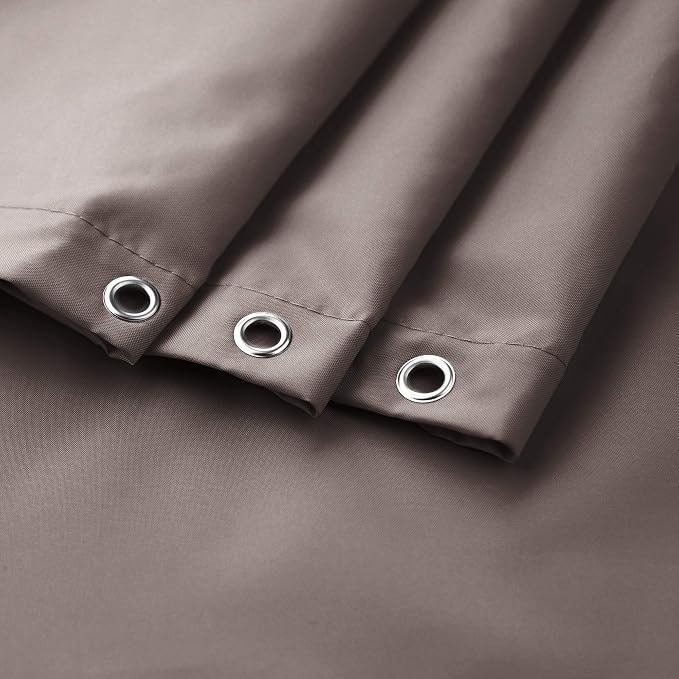 EurCross Brown Shower Curtain Liner Fabric 72 x 72 Inch, Hotel Luxury Washable Cloth Shower Curtain Bathroom,Taupe