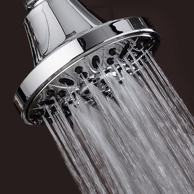 AquaDance Premium High Pressure 6-setting 4-Inch Shower Head for the Ultimate Shower Spa Experience! Officially Independently Tested to Meet Strict US Quality & Performance Standards – 1.8 GPM