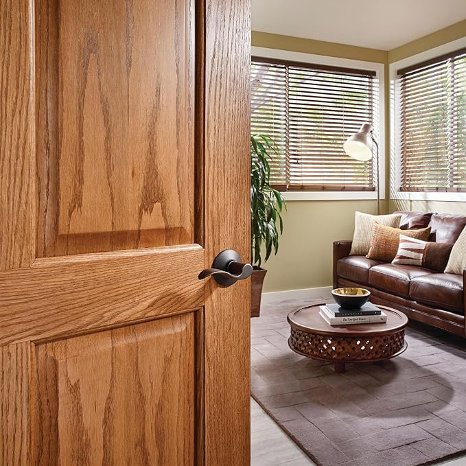 Schlage F10 ACC 716 Accent Door Lever, Hall & Closet Passage Lock, Aged Bronze