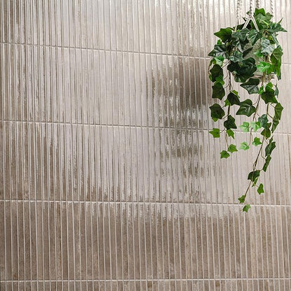 MSI Marino Silken Fog Glossy Porcelain Fluted Wall Tile for Bathroom, Kitchen Backsplash, Accent Wall Tile, and Shower Wall Tile, Sample Tile