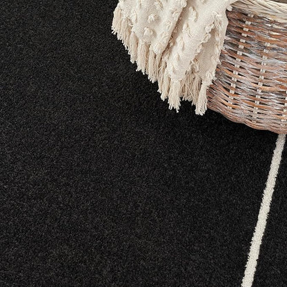 Nourison Home Nourison Essentials Black Ivory 4' x 6' Area Rug - Easy Clean, Non Shedding, Bed Room, Living Room, Dining Room, Kitchen (4' x 6')