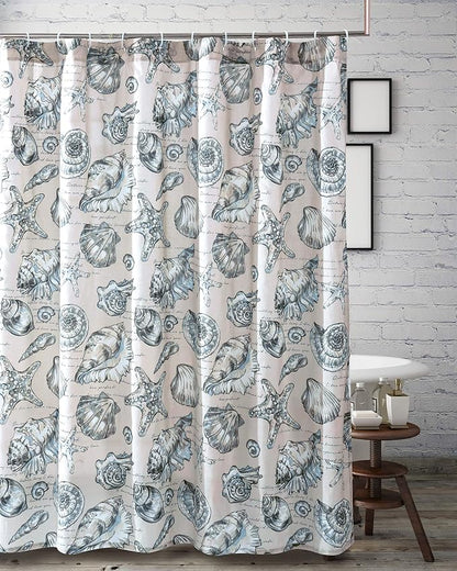 Barefoot Bungalow Cruz Shower Curtain, 72x72 inches, Linen