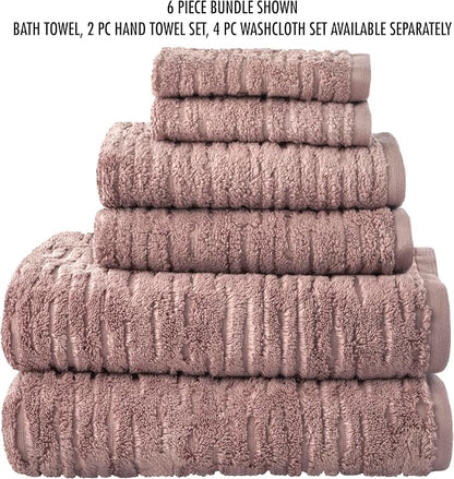 SKL Home CloudSoft Hand Towel Set, 2-Piece, 100% Cotton Luxury, Clay | Premium spa-level quality. 600 GSM weight. Ultra plush & absorbent. For use in the bathroom, kitchen, bar or any sink space.