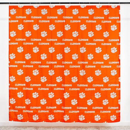 Everything Comfy Clemson Tigers Bright and Colorful Shower Curtain Cover 70" x 72"