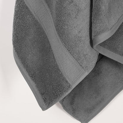 SUPERIOR Egyptian Cotton Plush & Absorbent, Bath Towel Set of 2, Charcoal | Quick Dry, Soft Luxury Towel Set, Bath Essentials for Bathroom, Guest Bath, Spa, 2 Piece Bath, Madeline Towels