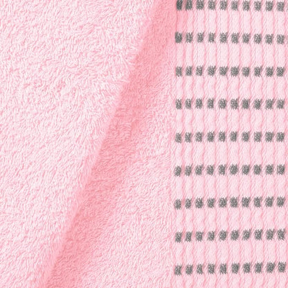 Ultra Soft 3 Pack Cotton Towel Set, Contains a Bath Towels 28x55 inch, a Hand Towels 16x24 inch & a Wash Coths 12x12 inch, Ideal Everyday use, Compact & Lightweight - Pink