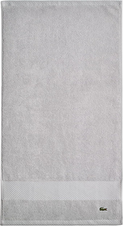 Lacoste Heritage 100% Supima Cotton Hand Towel, Microchip, 16" x 30" – Highly Absorbent & Quick Drying, Premium Super Soft Bath Towel, Bathroom Essential, Gift for All Occasions, Machine Washable