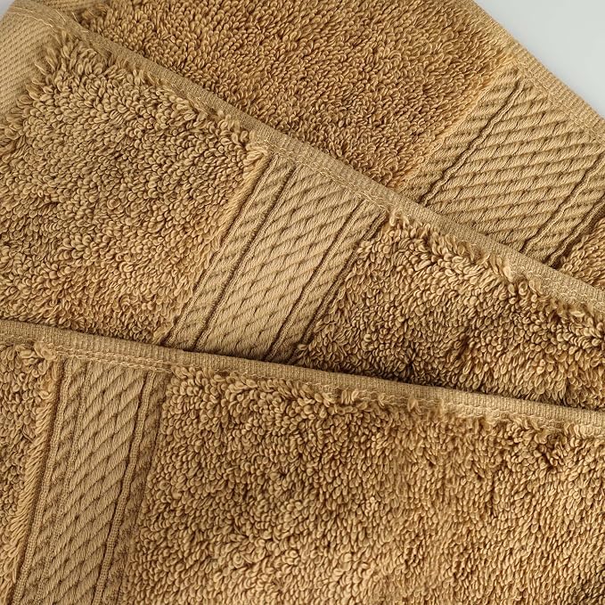 SUPERIOR Egyptian Cotton Pile Heavyweight Bath Sheet, 2 Piece Set, Toast | Highly Absorbent, Ultra Soft Luxury 800 GSM Towel Set for Bathroom, Shower, Hotel Essentials Oversize Plush Madeline Towels