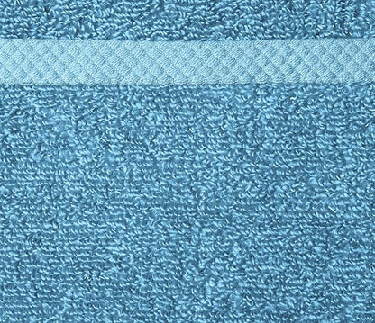Amazon Basics Soft Cotton Washcloths, Quick-Dry, 12" x 12", 12-Pack, Lake Blue