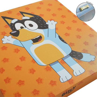 Bluey Canvas Wall Art – 4-Piece Set for Kids’ Room Décor, Each Print 12"x12", Colorful and Fun Artwork for Bedroom, Nursery, or Playroom