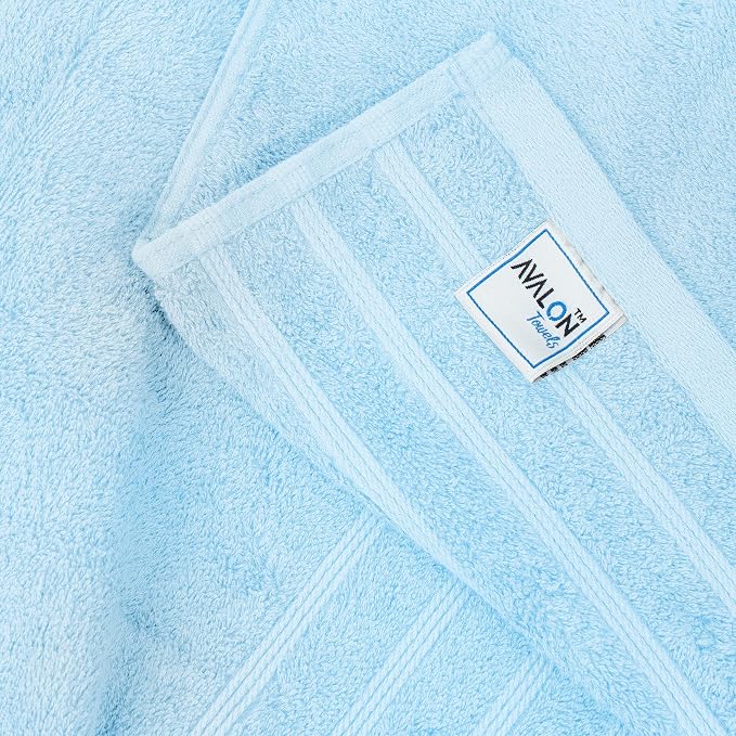 Avalon Towels Bath Towels Set of 4, Size 30 x 60 Inches - 60% Cotton, 40% Viscose Made from Bamboo, Soft and Absorbent, Thin and Quick Drying, Lightweight, Perfect for Daily Use