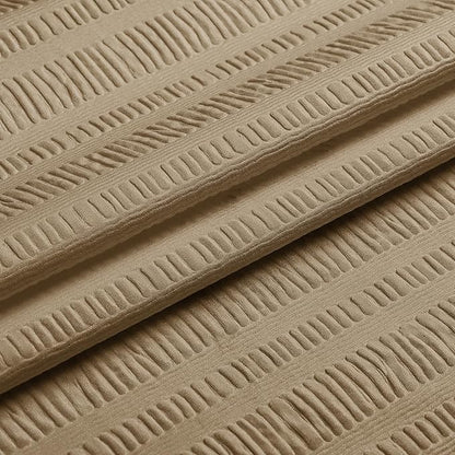 Aiyufeng Taupe Shower Curtain for Bathroom, Embossed Textured Fabric Shower Curtain for Bathroom - Soft Cloth & Hotel Spa, Machine Washable, 72X96, Taupe
